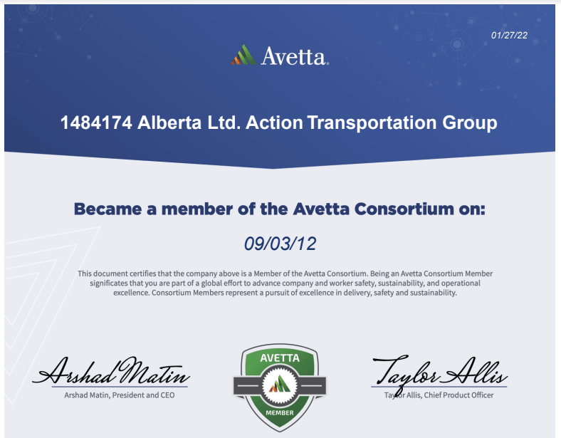 Avetta Certification